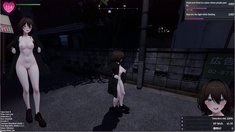 【日式3D/中文/动态/露出】隐秘露出 真菜香的禁忌快感/Secret Flasher Manaka/秘密のエクスポーズ バレないように露出するマナカさん V1.1.1 官方中文版+存档+步兵 百度+UC/1.95G