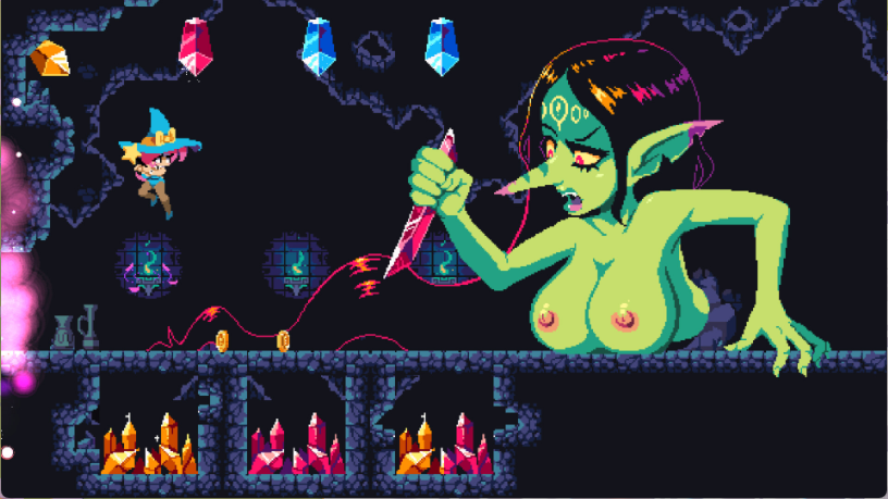 【像素ACT/中文/动态】翻转女巫/FlipWitch-Forbidden Sex Hex V1.5 官方中文版 百度+UC/436m