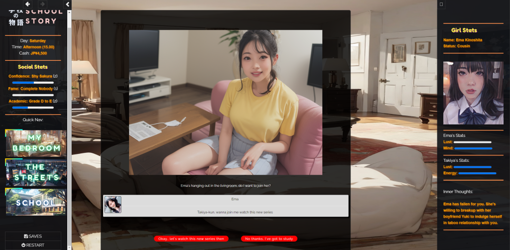 【真人SLG/HTML/动态】学校物语/学校の物语 Gakko No Monogatari V0.18a 浏览器翻译 百度+UC/12.9G