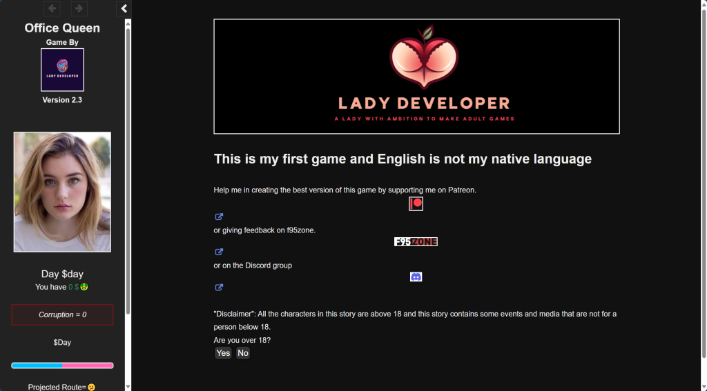 【欧美真人文字SLG/HTML/动态】办公室女王/Office Queen v2.3 浏览器汉化步兵版 百度+UC/1.3G